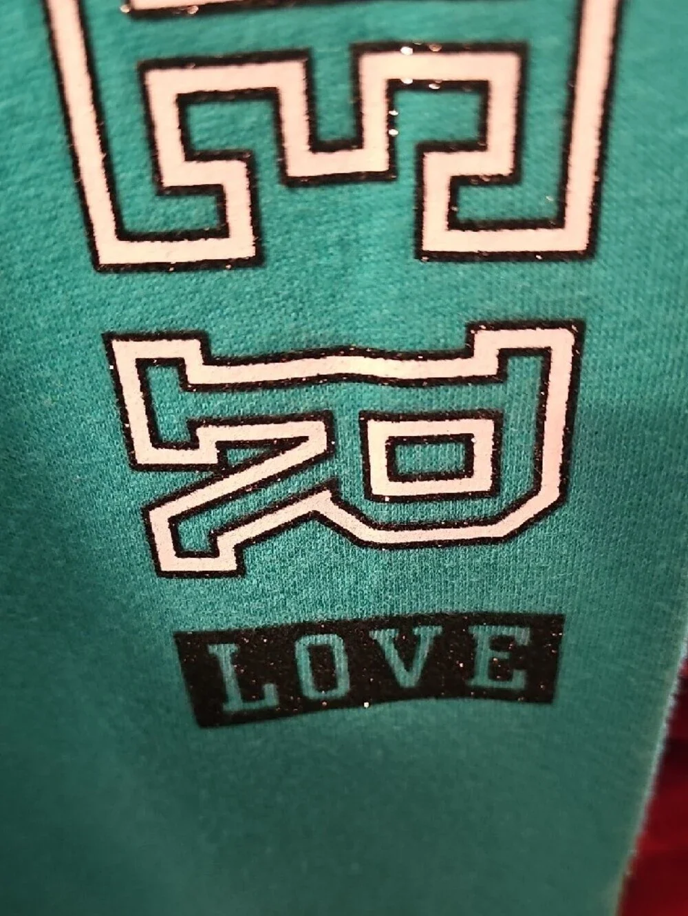 Justice Girls Teal 'Soccer Love' Jogger Sweatpants Size 10